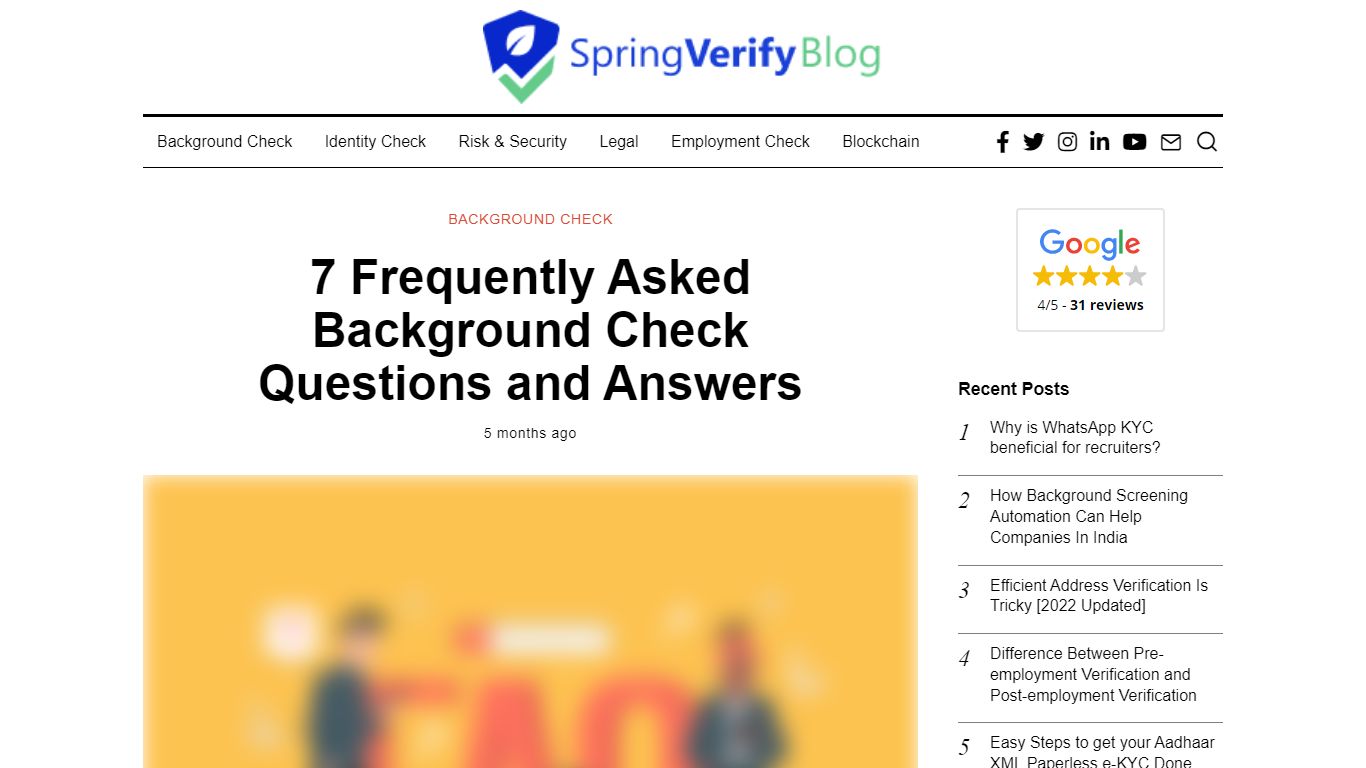 7 Frequently Asked Background Check Questions and Answers